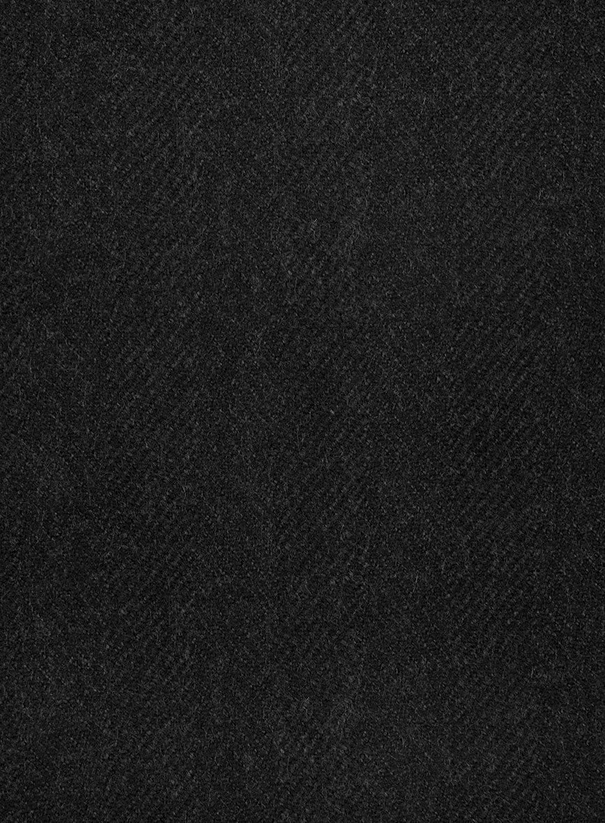 Naples Wide Herringbone Charcoal Tweed Suit - StudioSuits