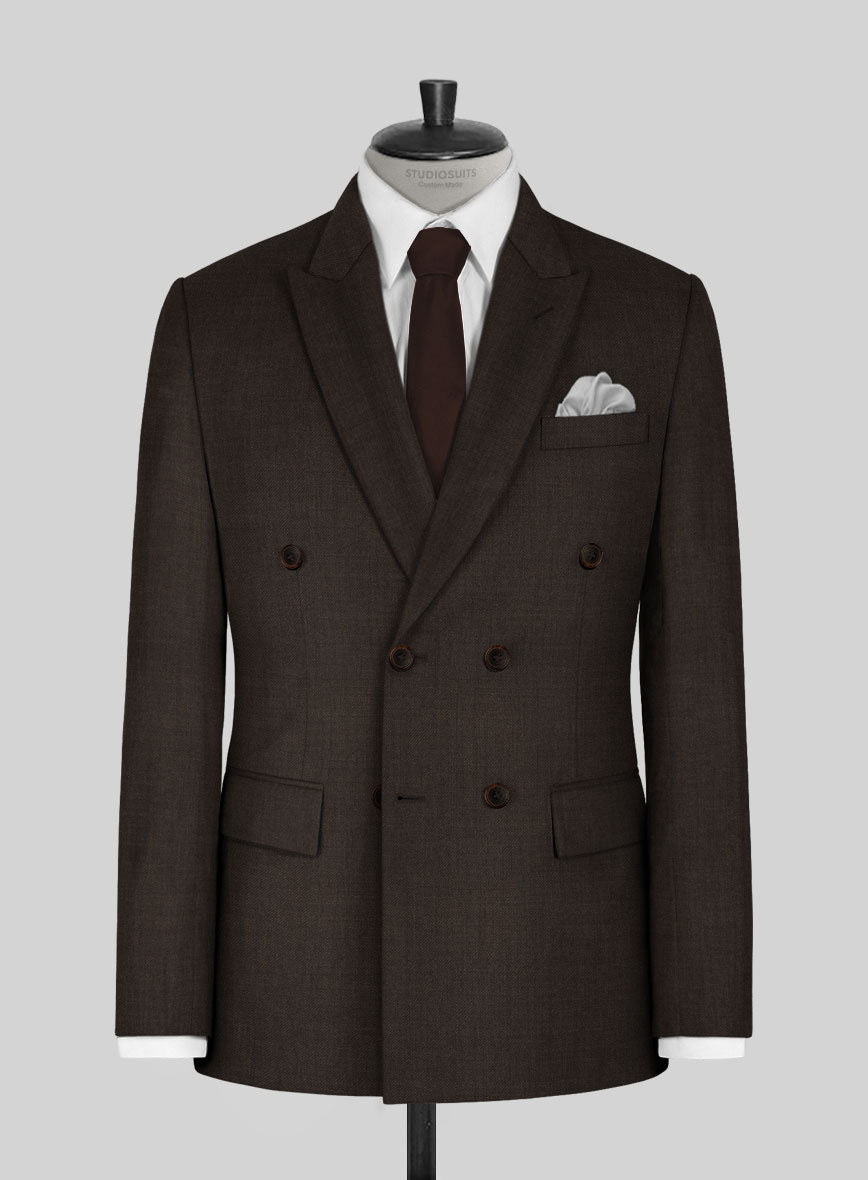 Napolean Dark Brown Wool Jacket - StudioSuits