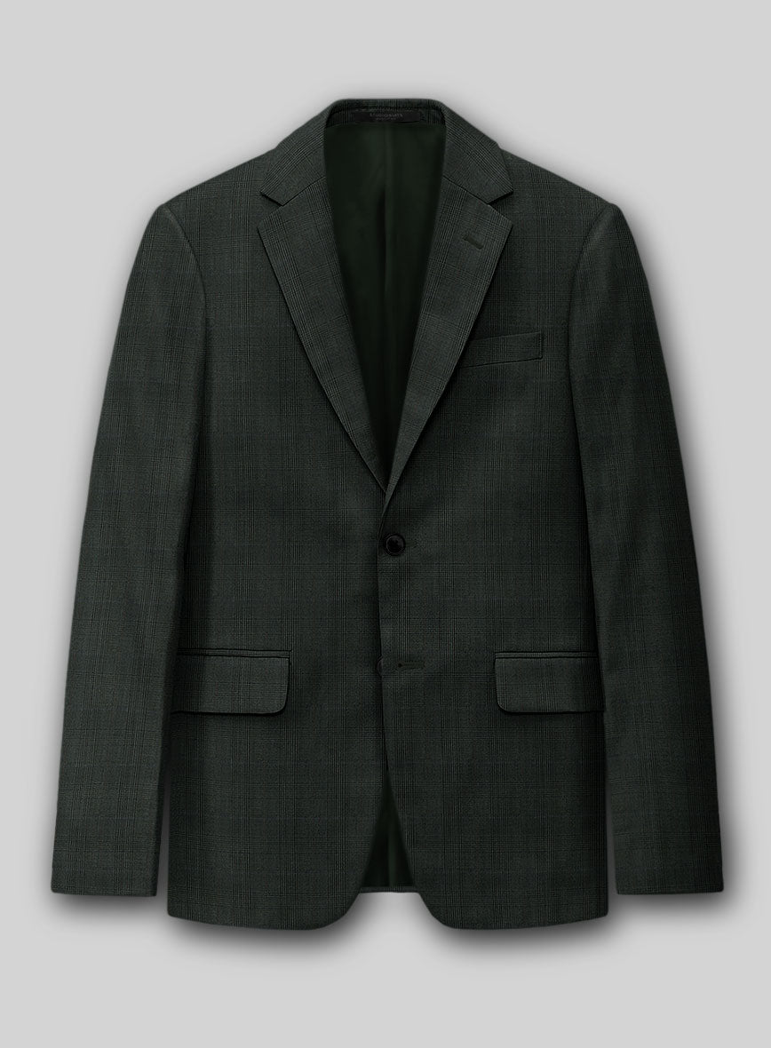 Napolean Esso Tartan Olive Wool Suit