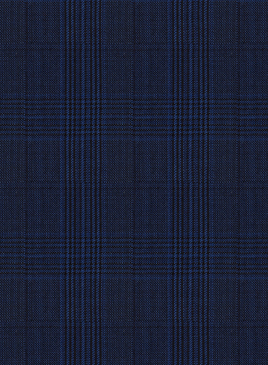 Napolean Xina Tartan Blue Wool Pants