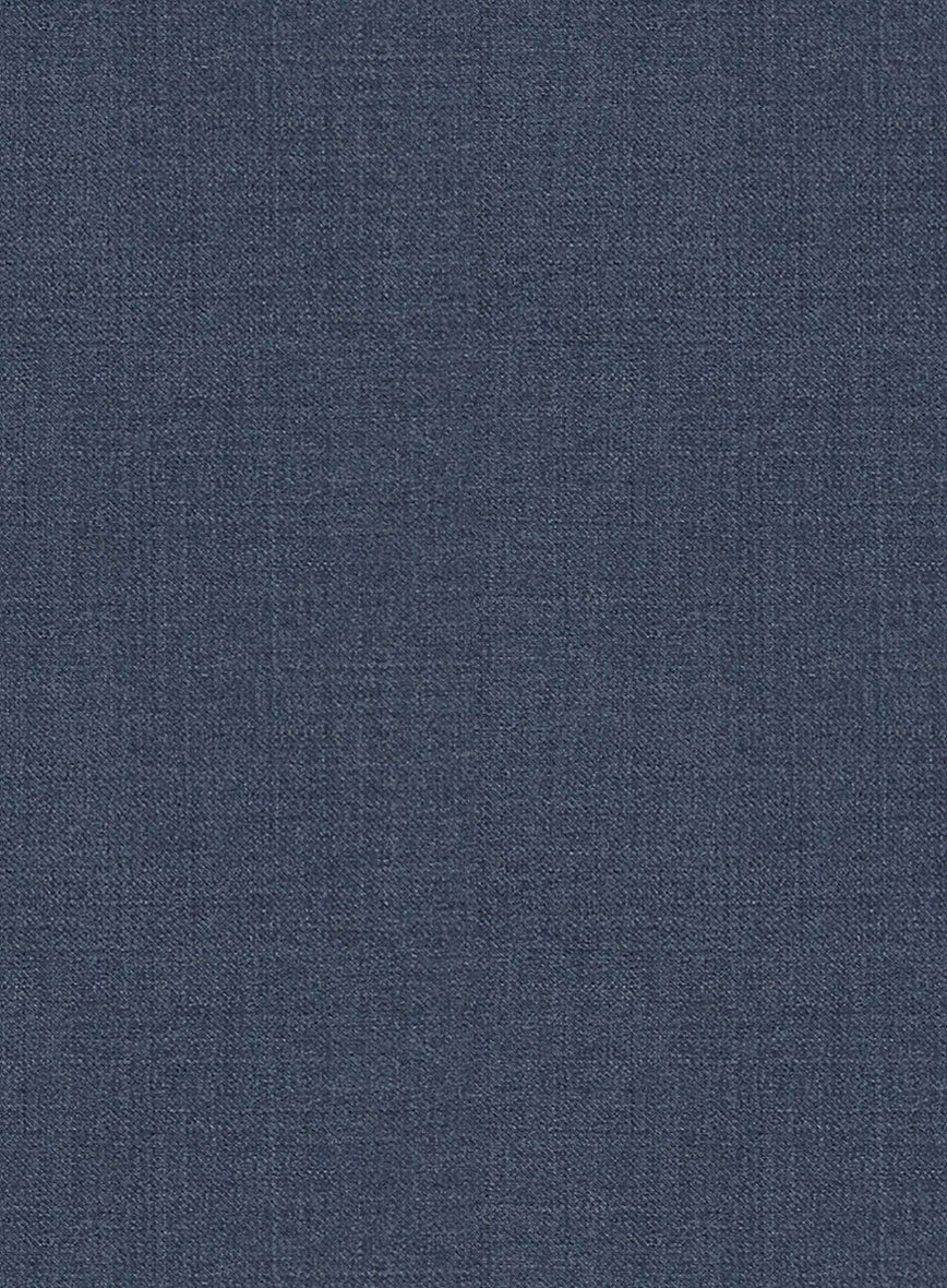 Napolean Slate Blue Wool Suit - StudioSuits