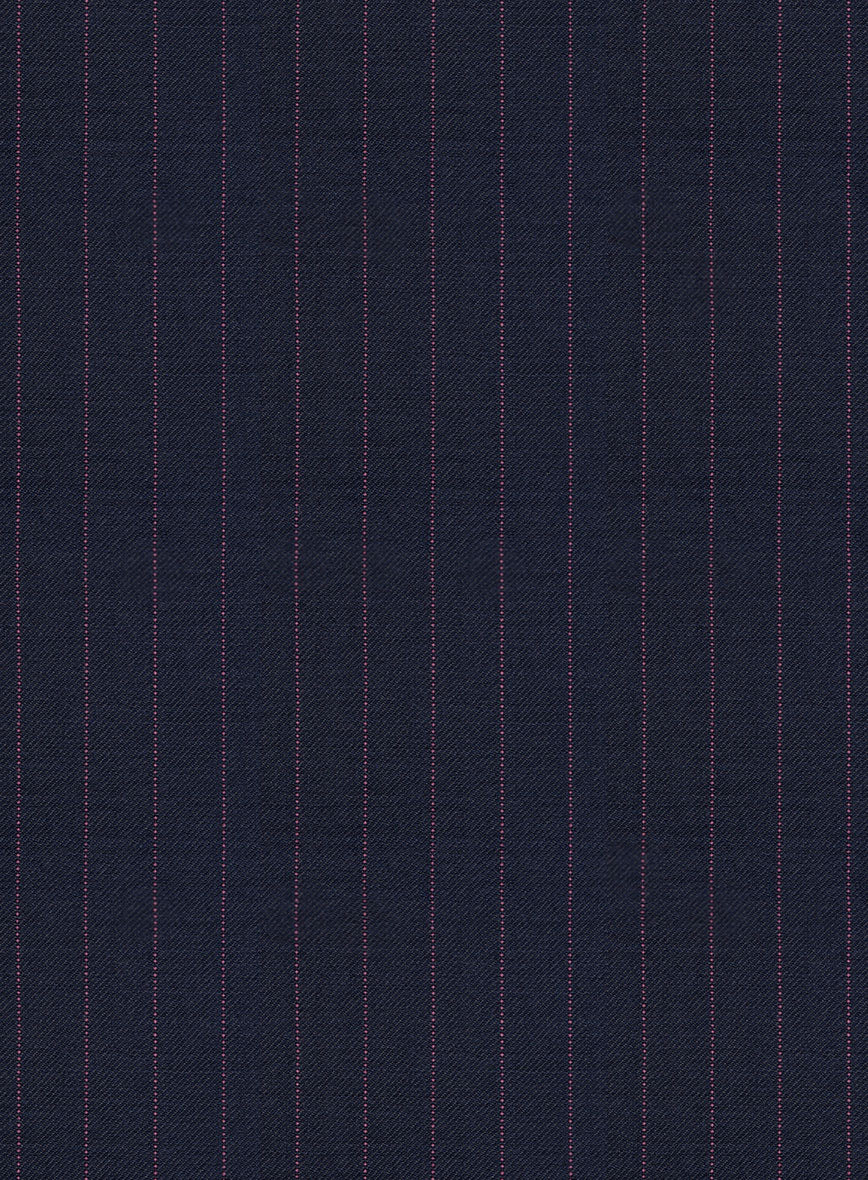 Napolean Abelino Stripe Blue Wool Suit - StudioSuits