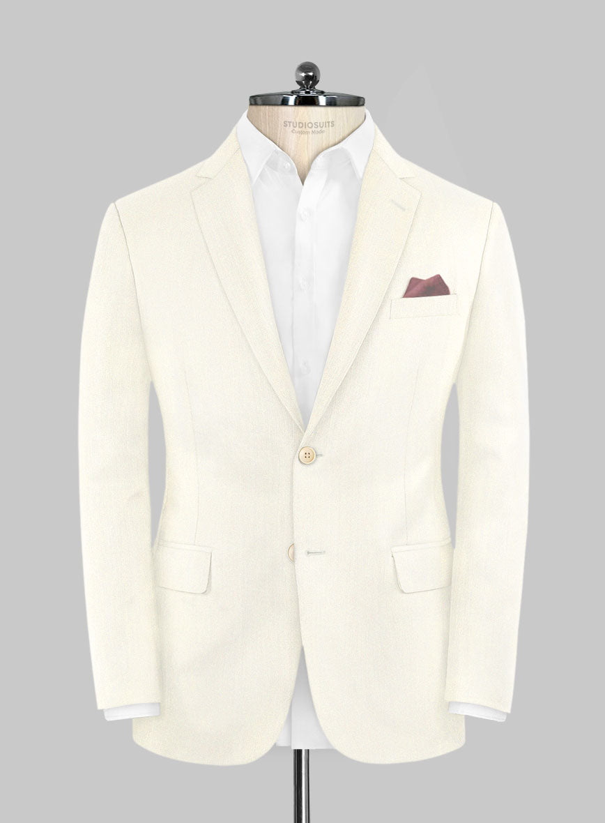 Napolean Ivory Wool Jacket - StudioSuits