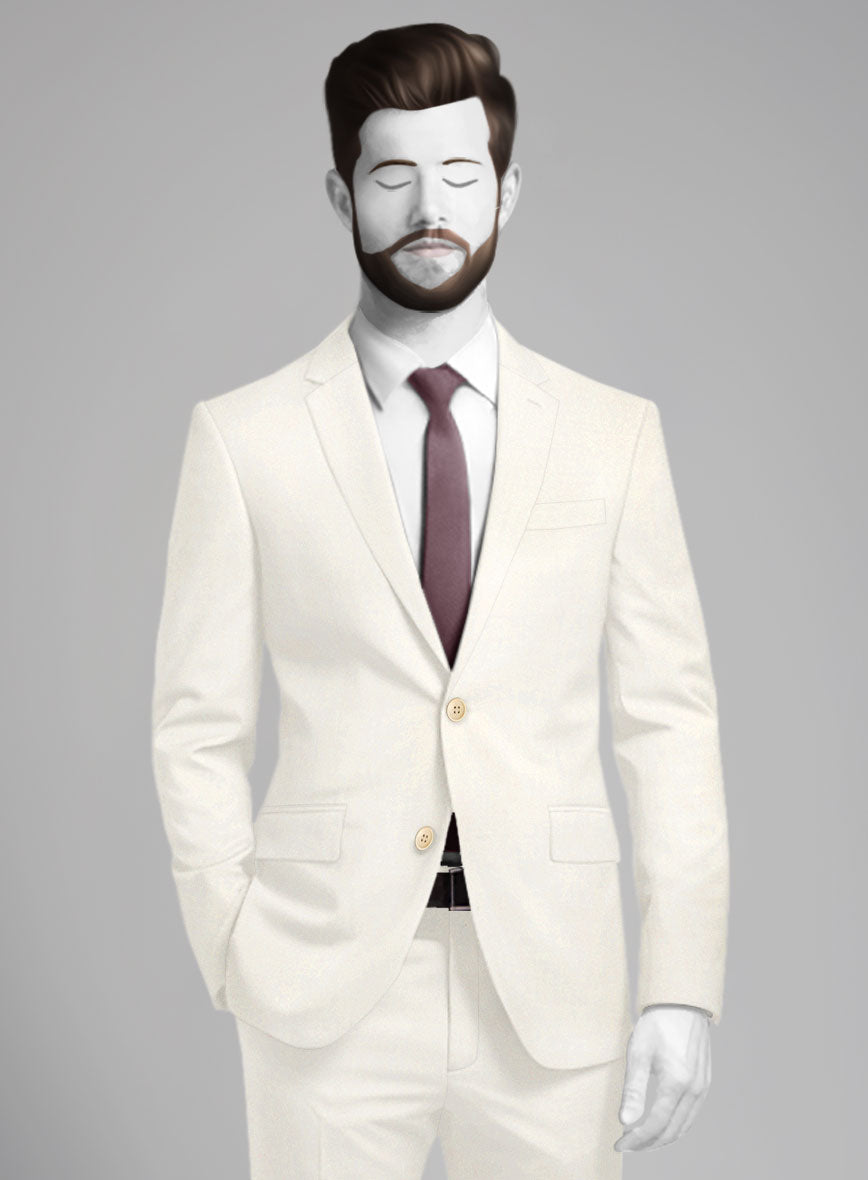 Napolean Ivory Wool Suit - StudioSuits