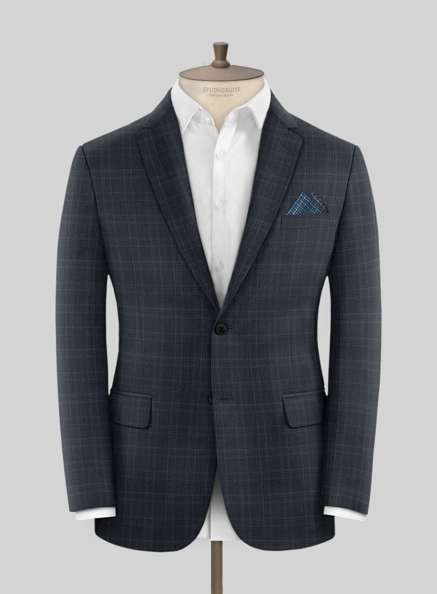 Napolean Gatsby's Blue Glen Wool Jacket - StudioSuits