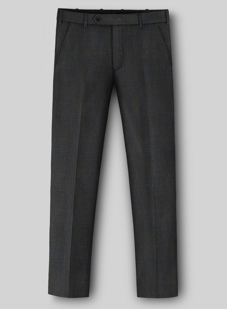 Napolean Abelino Stripe Gray Wool Suit - StudioSuits