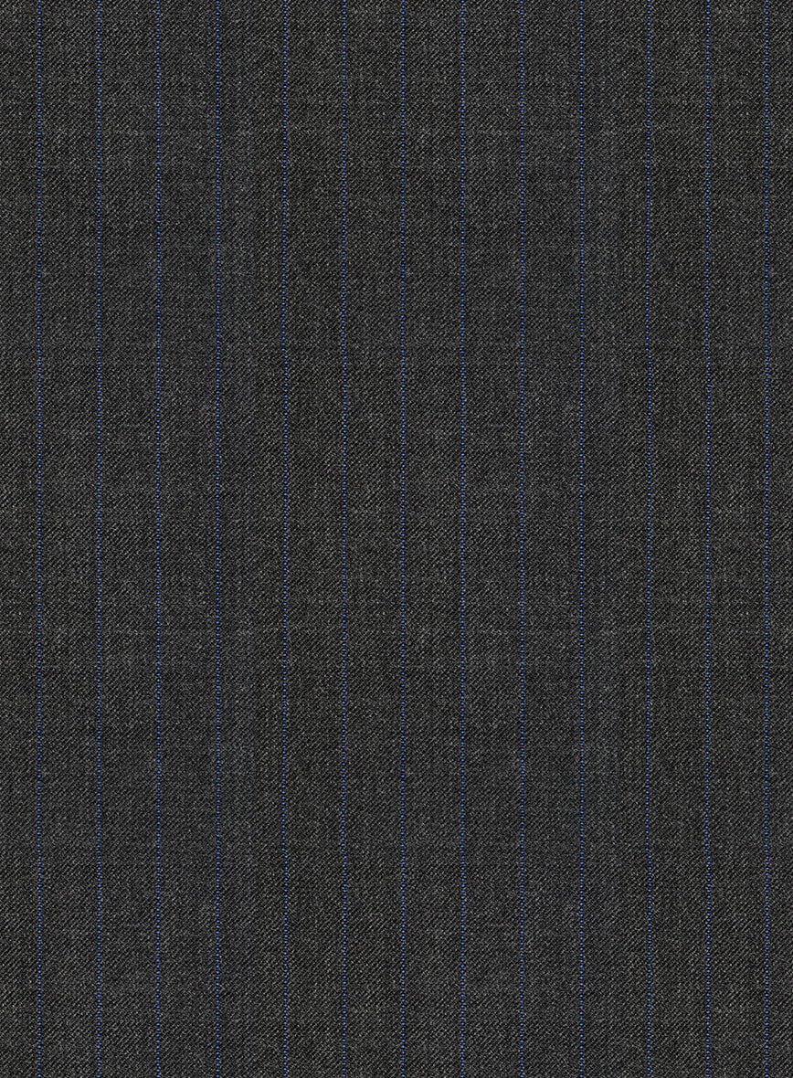 Napolean Abelino Stripe Gray Wool Suit - StudioSuits