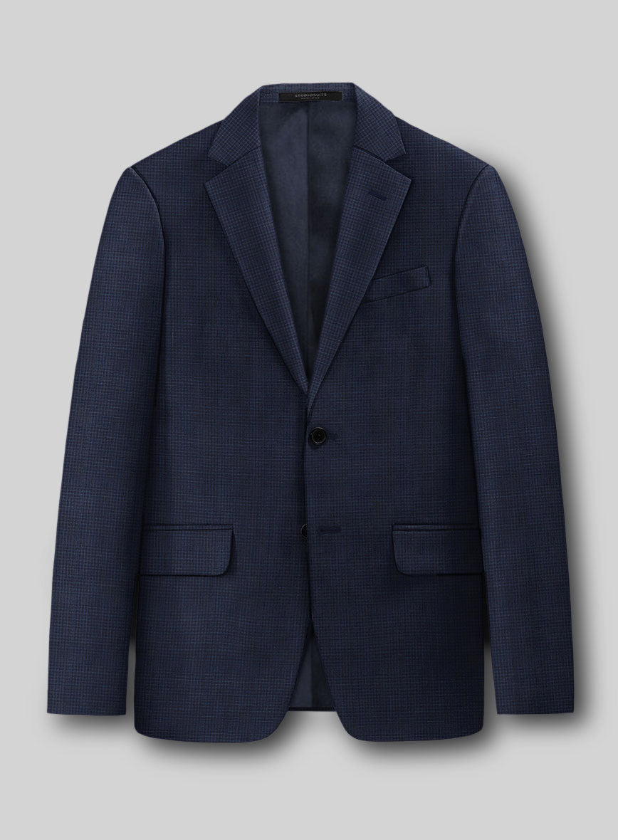 Napolean Alda Gingham Blue Wool Jacket