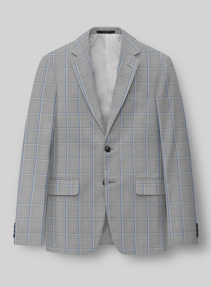 Napolean Aria Light Gray Wool Jacket - StudioSuits