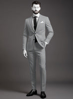 Napolean Aria Light Gray Wool Suit - StudioSuits