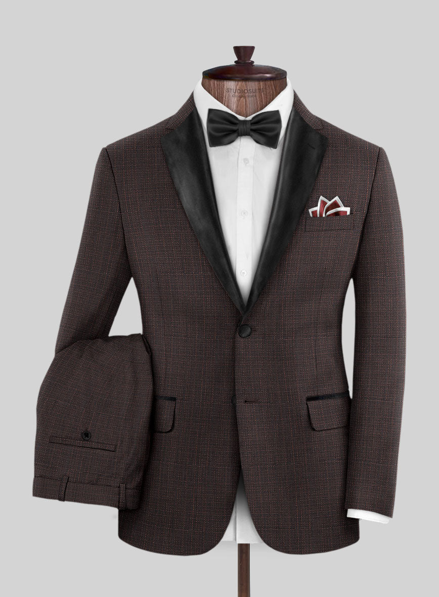 Napolean Bob Weave Rust Wool Tuxedo Suit – StudioSuits