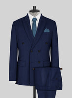 Napolean Bottle Blue Wool Suit - StudioSuits