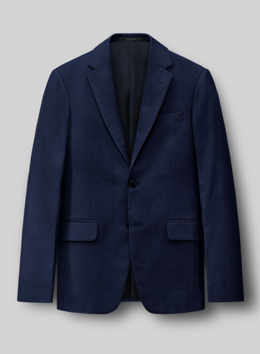 Napolean Bottle Blue Wool Suit - StudioSuits