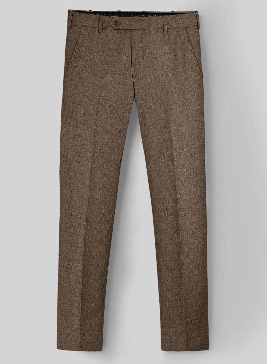 Napolean Brown Wool Pants - StudioSuits