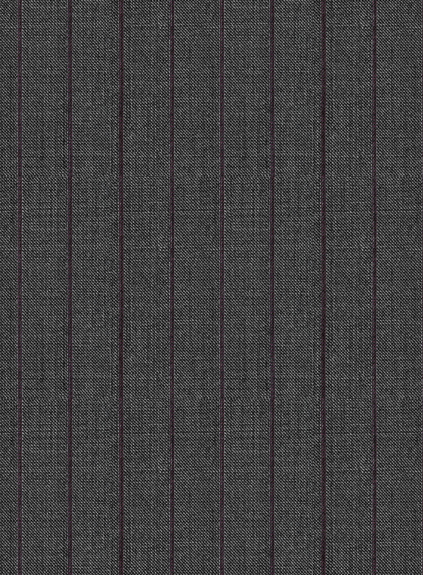 Napolean Calipso Stripe Gray Wool Suit - StudioSuits