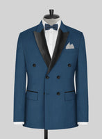 Napolean Casa Blue Wool Tuxedo Suit - StudioSuits