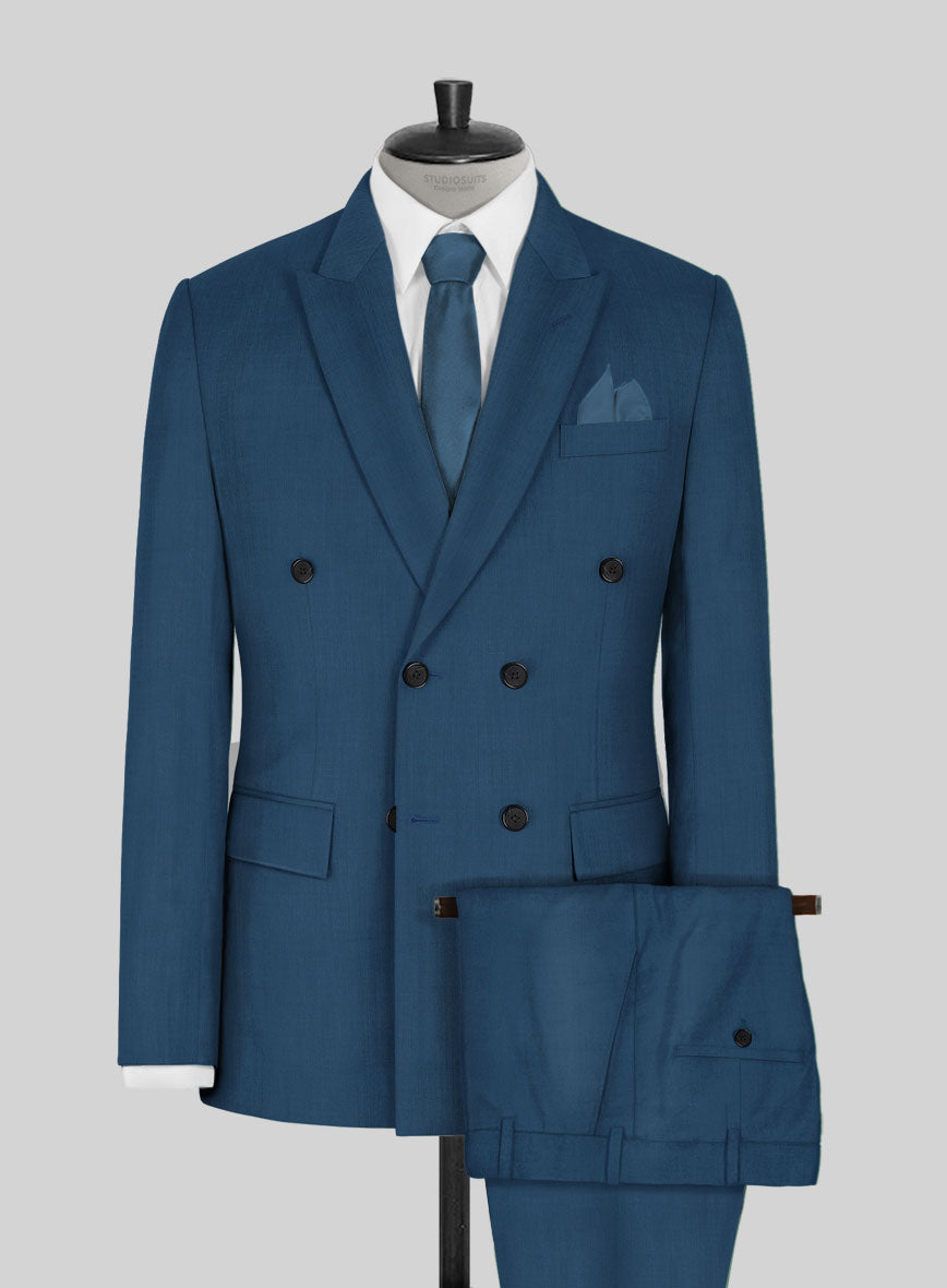 Napolean Casa Blue Wool Suit - StudioSuits