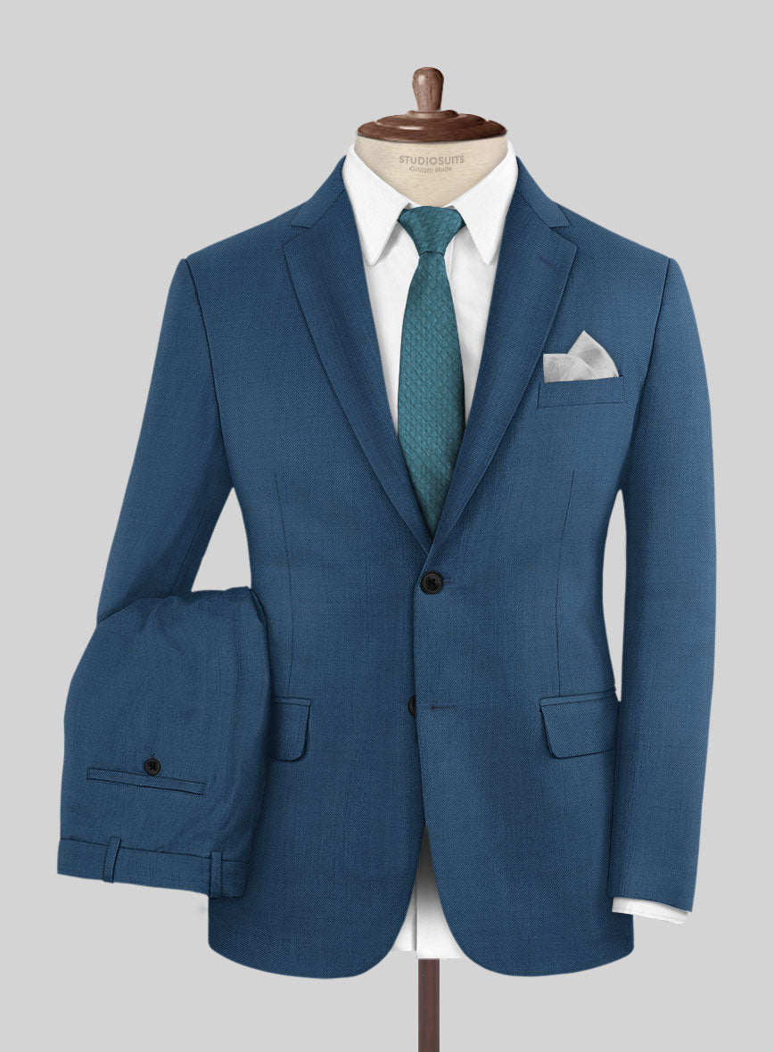 Napolean Casa Blue Wool Suit - StudioSuits