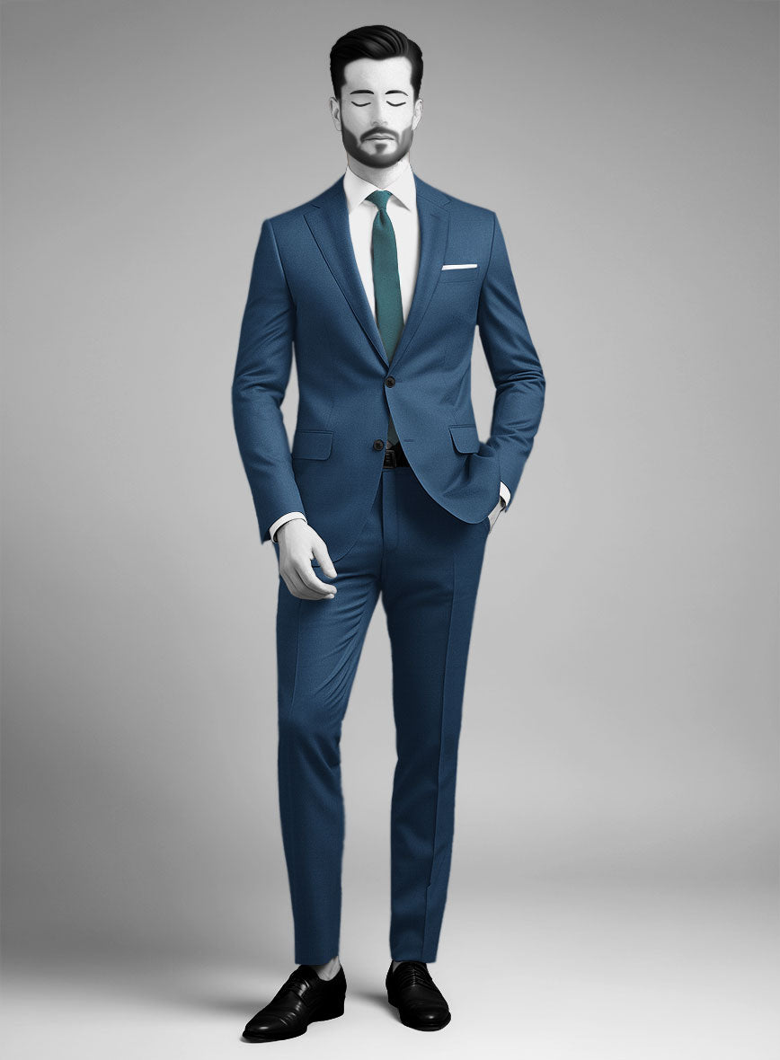 Napolean Casa Blue Wool Suit - StudioSuits