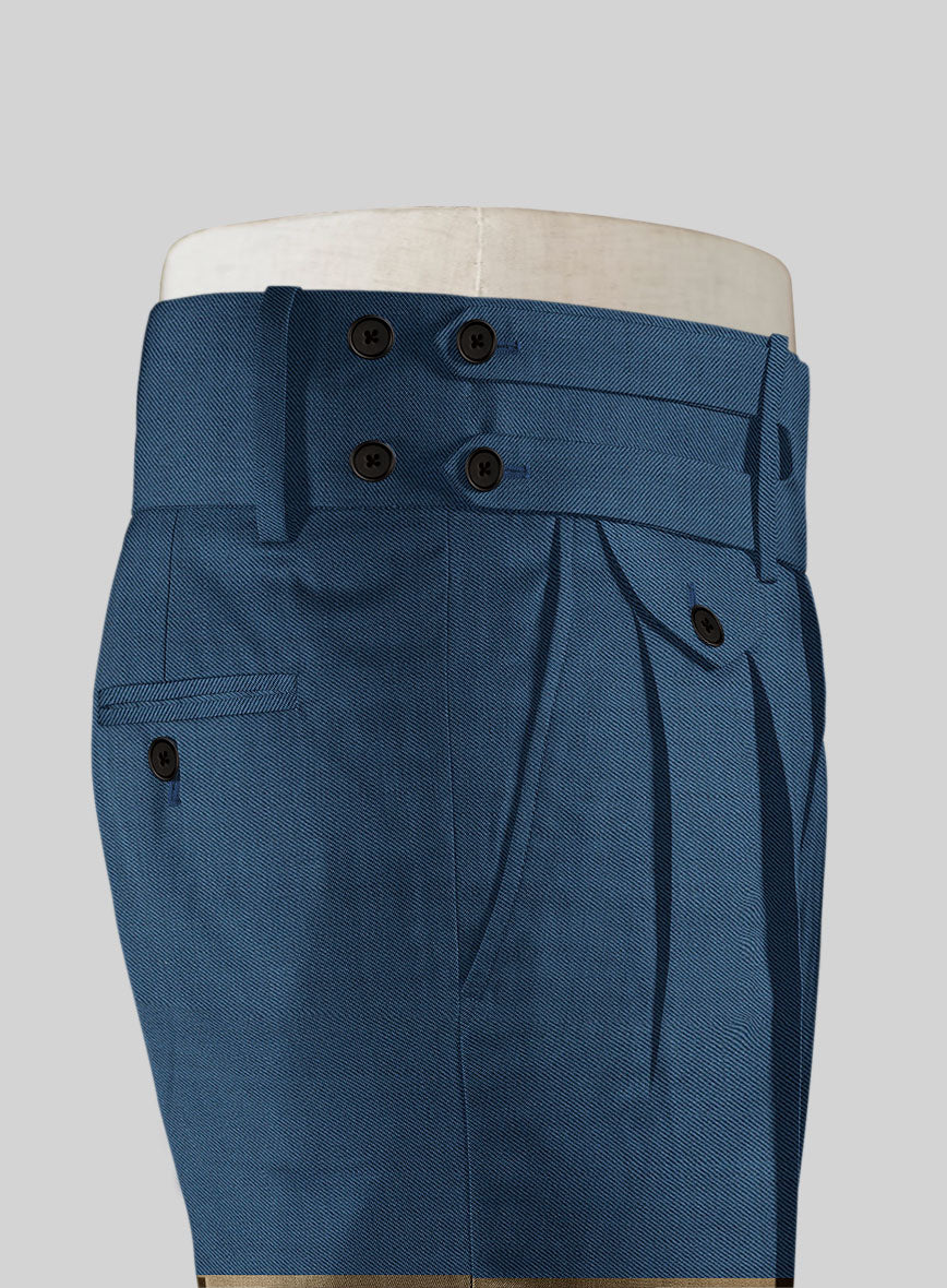 Napolean Casa Blue Double Gurkha Wool Trousers