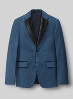 Napolean Casa Blue Wool Tuxedo Jacket - StudioSuits