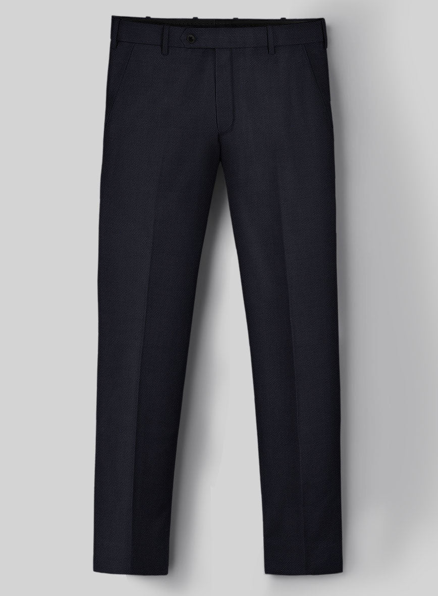 Napolean Cavalry Twill Blue Wool Pants - StudioSuits