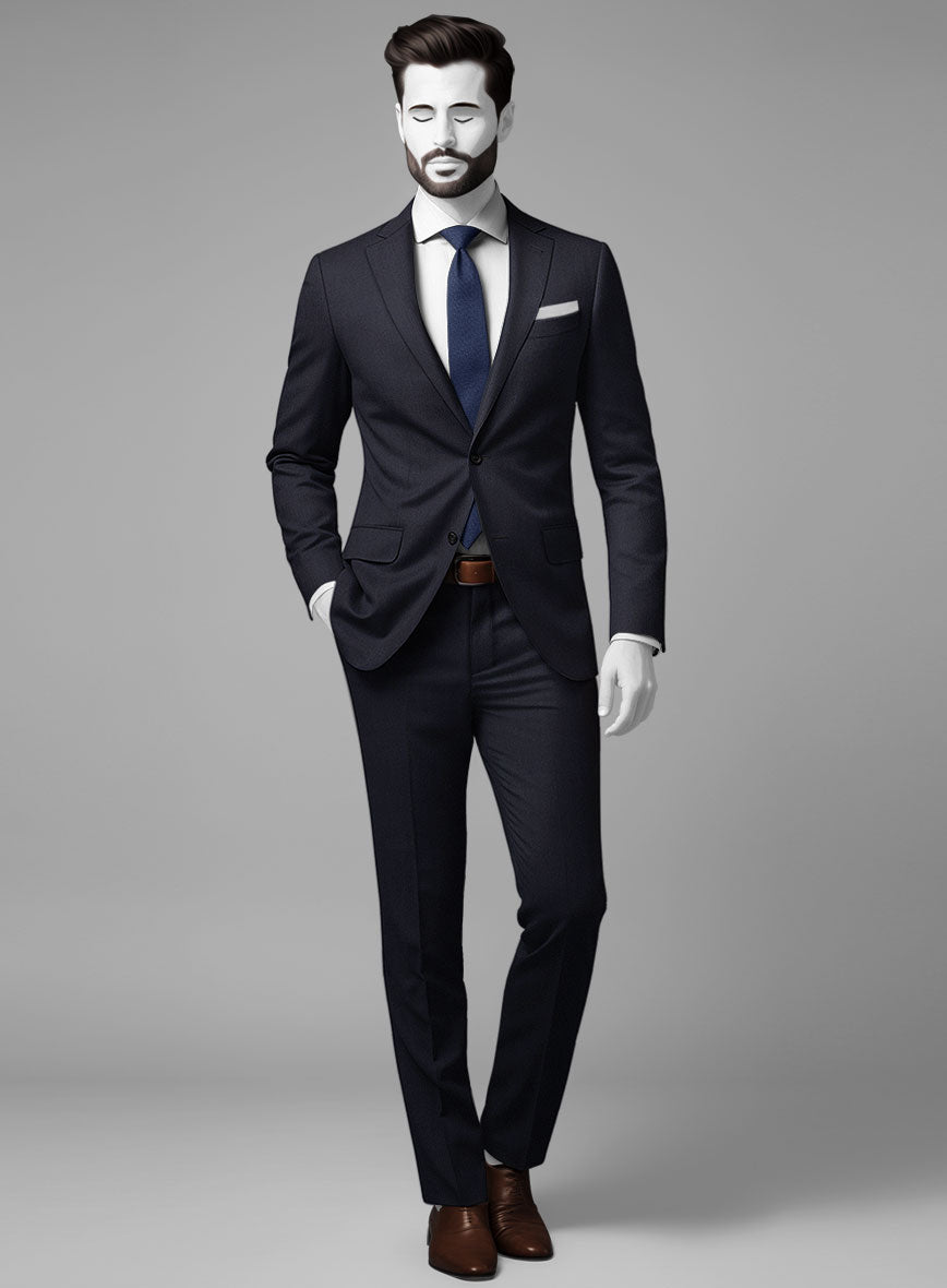 Napolean Cavalry Twill Blue Wool Suit - StudioSuits