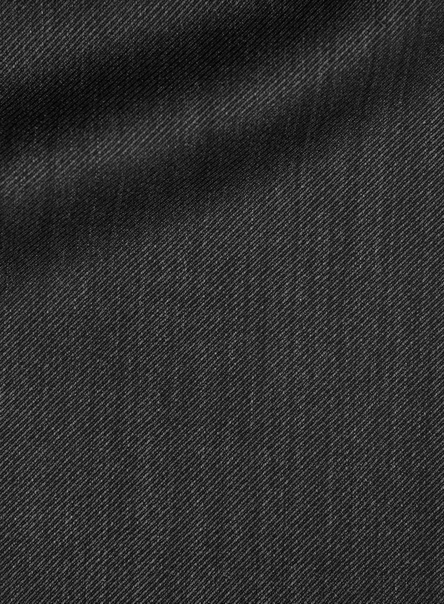 Napolean Cavalry Twill Charcoal Wool Suit - StudioSuits