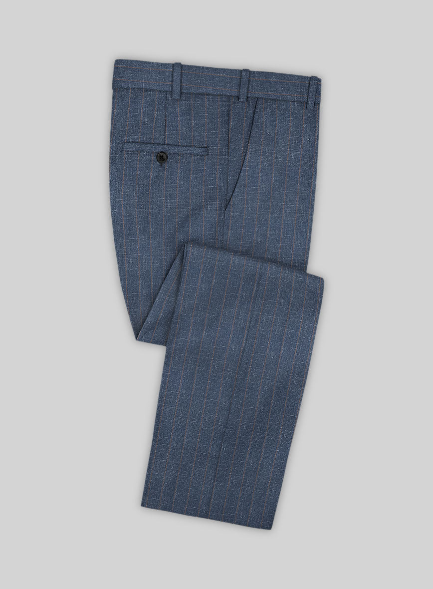 Napolean Como Bar Blue Wool Suit - StudioSuits