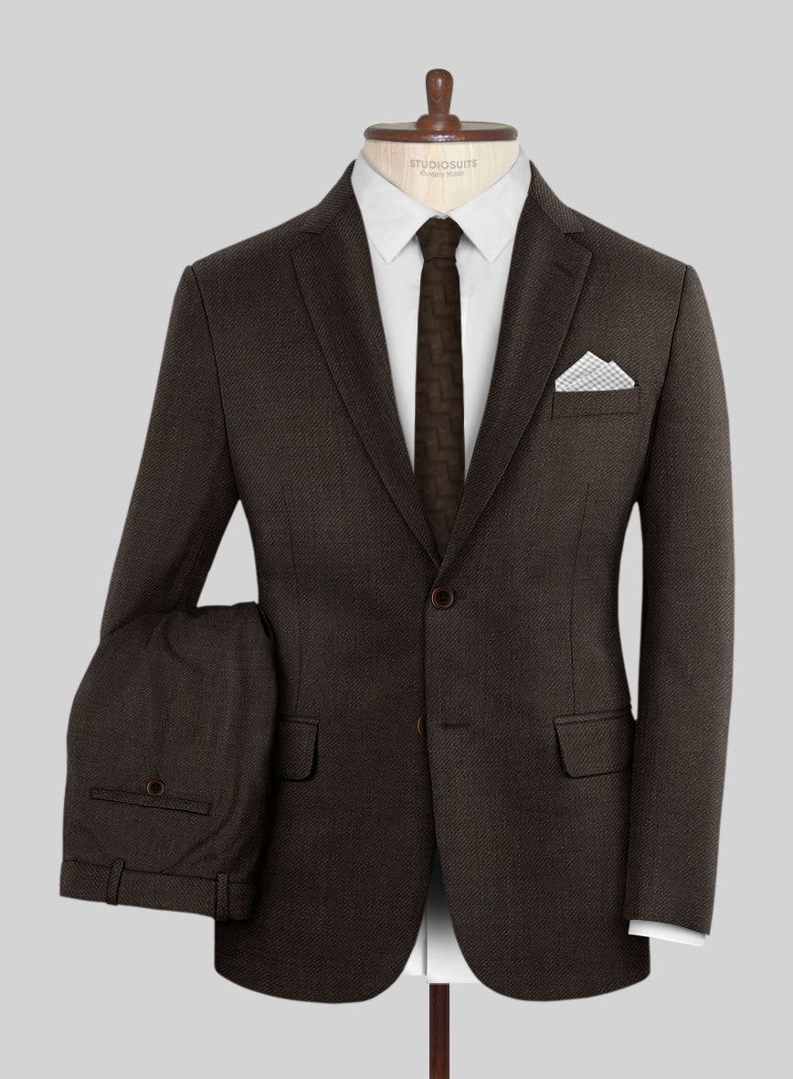 Napolean Dark Brown Wool Suit - StudioSuits