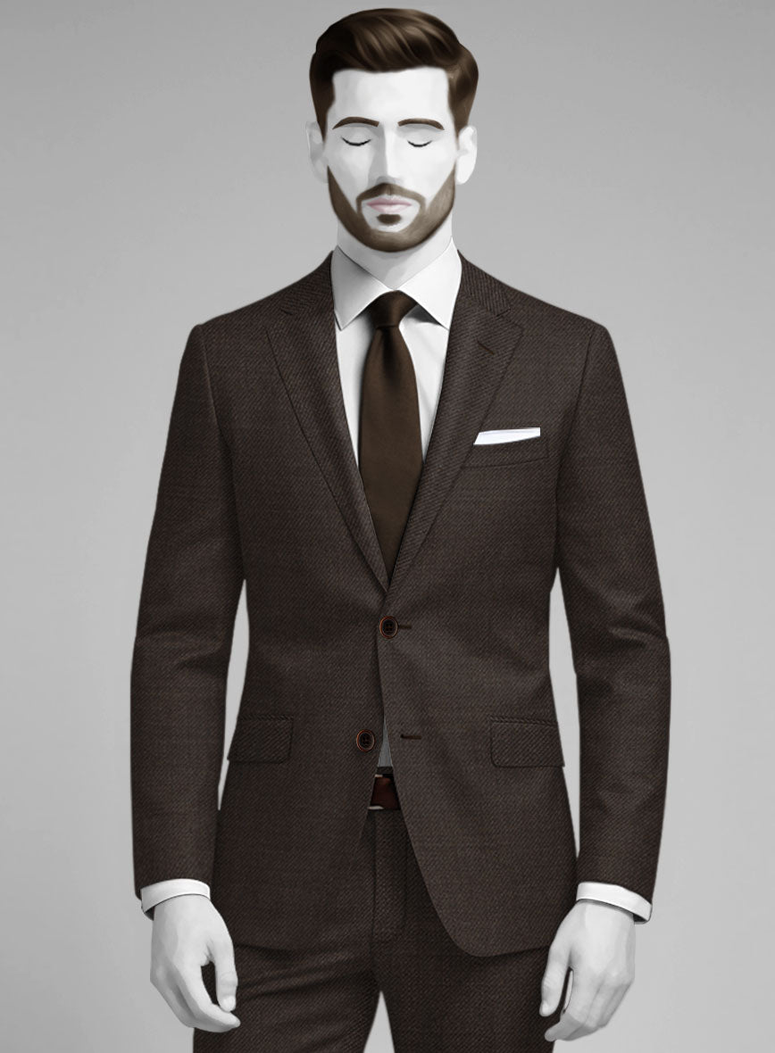 Napolean Dark Brown Wool Suit - StudioSuits