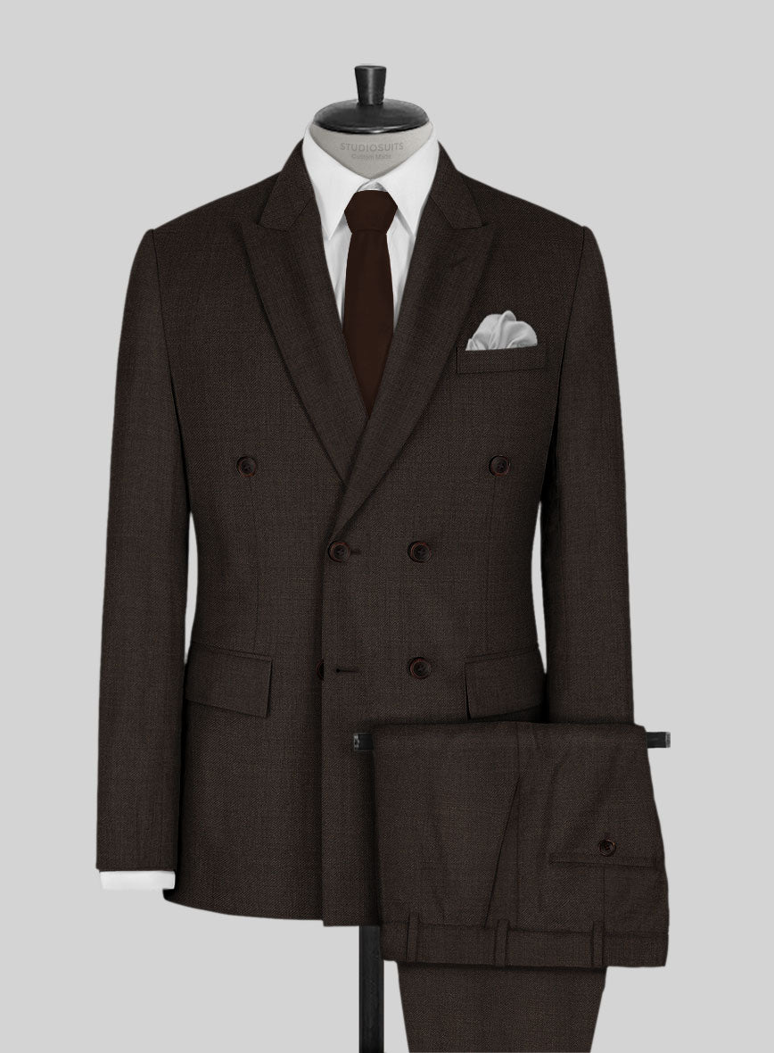 Napolean Dark Brown Wool Suit - StudioSuits