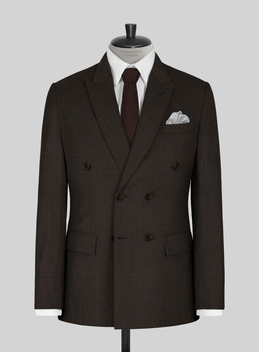 Napolean Dark Brown Wool Suit - StudioSuits