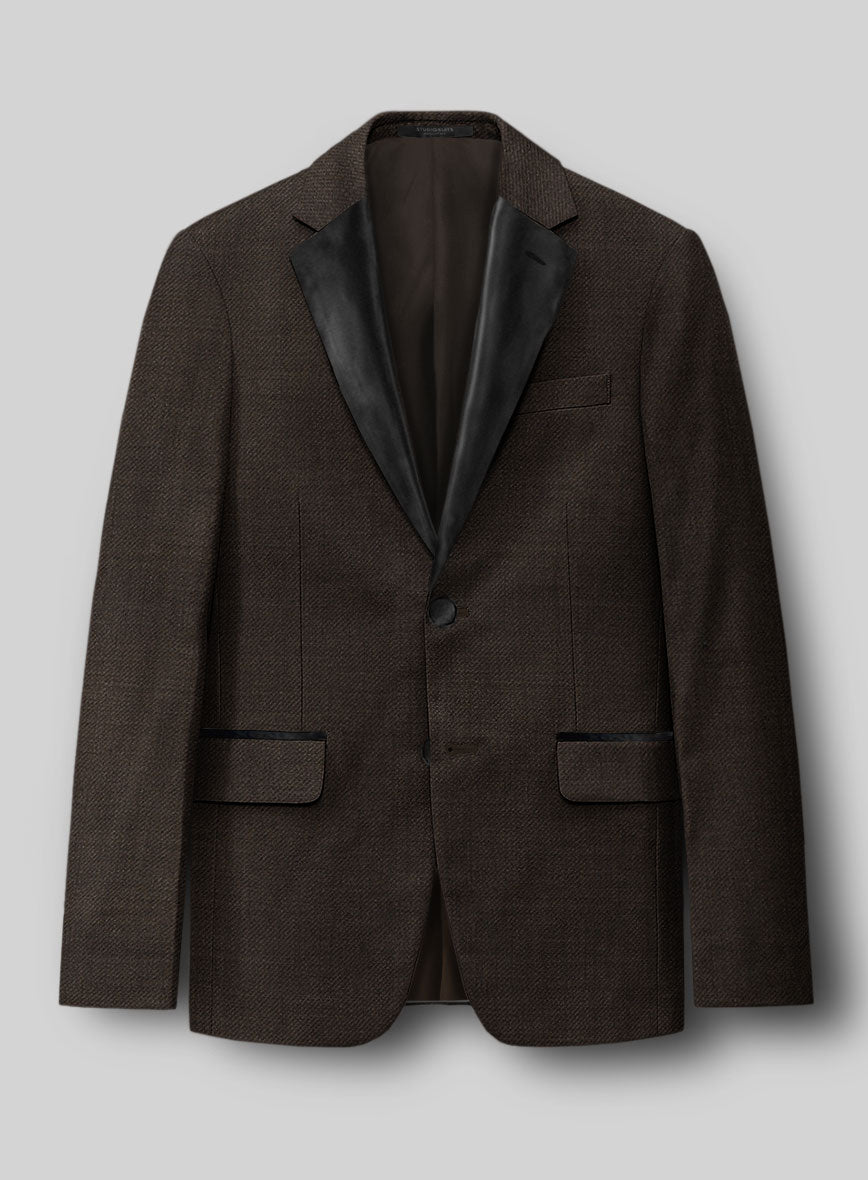 Napolean Dark Brown Wool Tuxedo Jacket