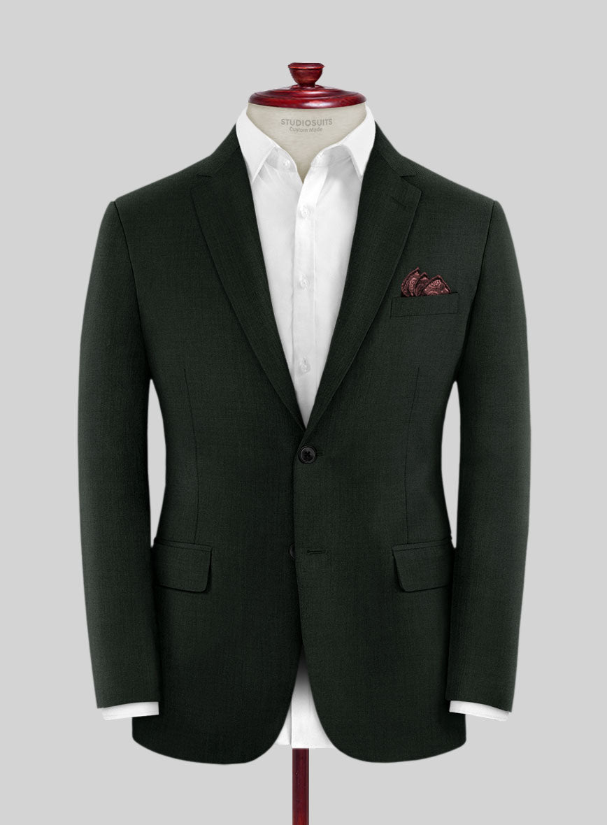 Napolean Dark Green Wool Jacket - StudioSuits