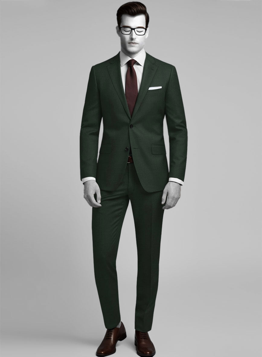 Napolean Dark Green Wool Suit - StudioSuits