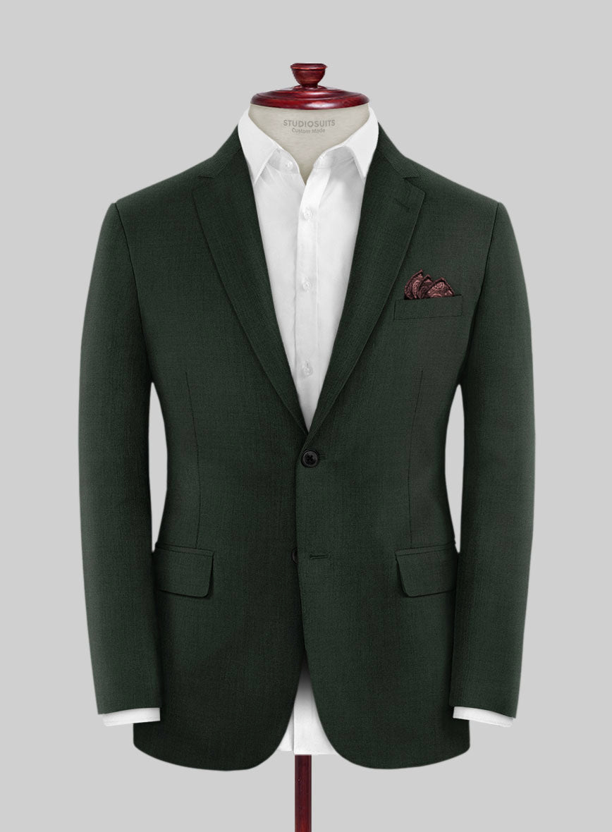 Napolean Dark Green Wool Suit - StudioSuits