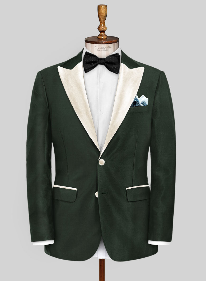 Napolean Dark Green Wool Tuxedo Suit – StudioSuits