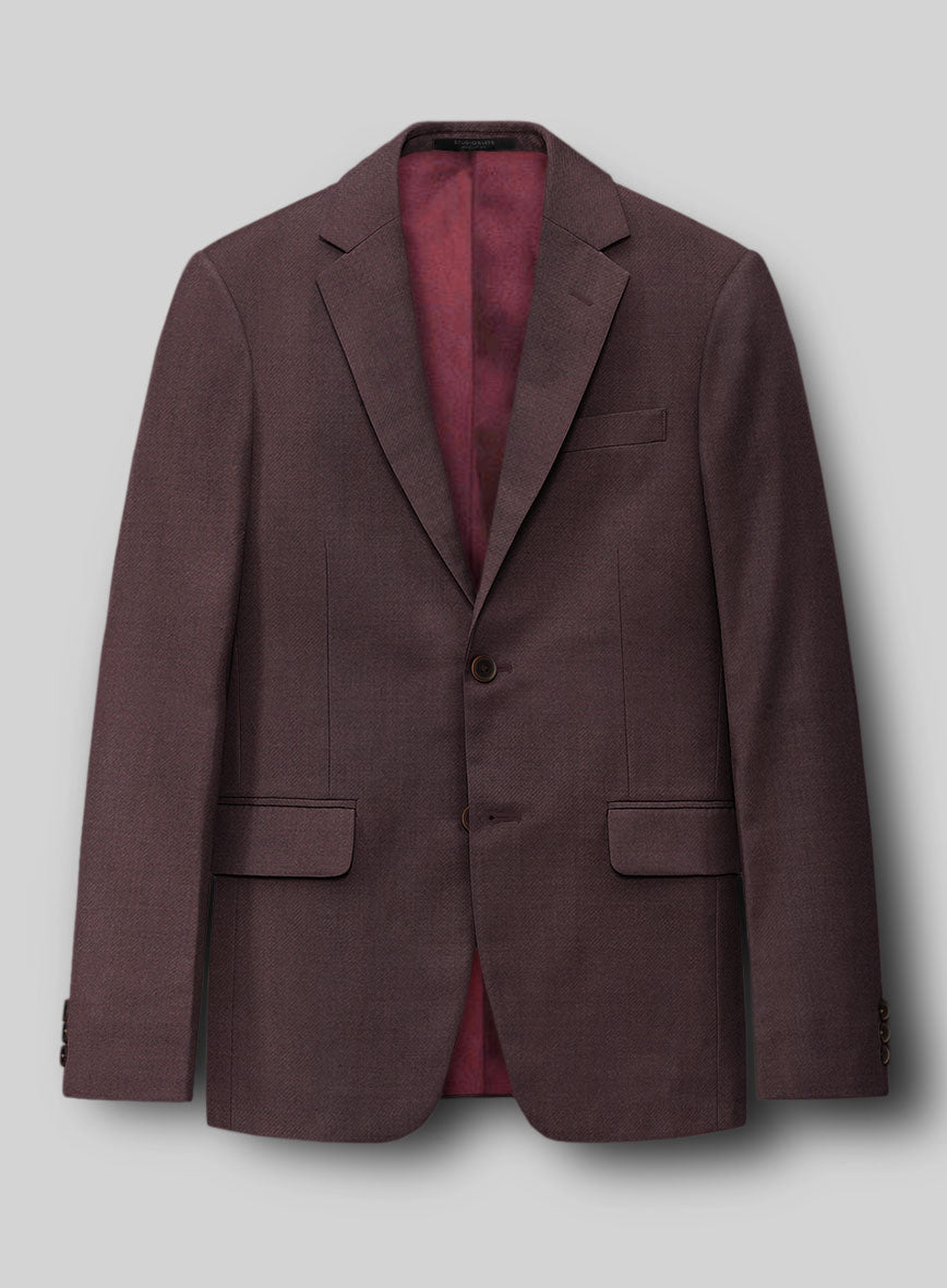 Napolean Dark Wine Wool Jacket - StudioSuits