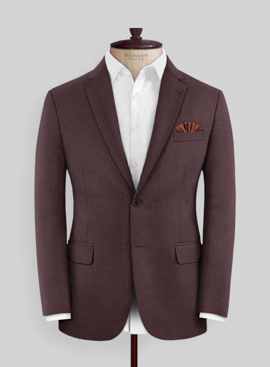 Napolean Dark Wine Wool Jacket - StudioSuits