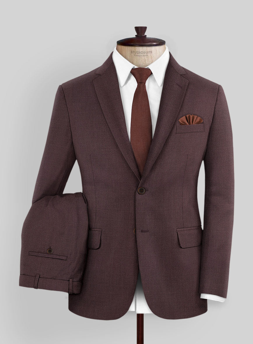 Napolean Dark Wine Wool Suit - StudioSuits