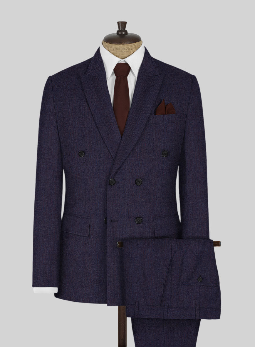 Napolean Eggplant Wool Suit - StudioSuits