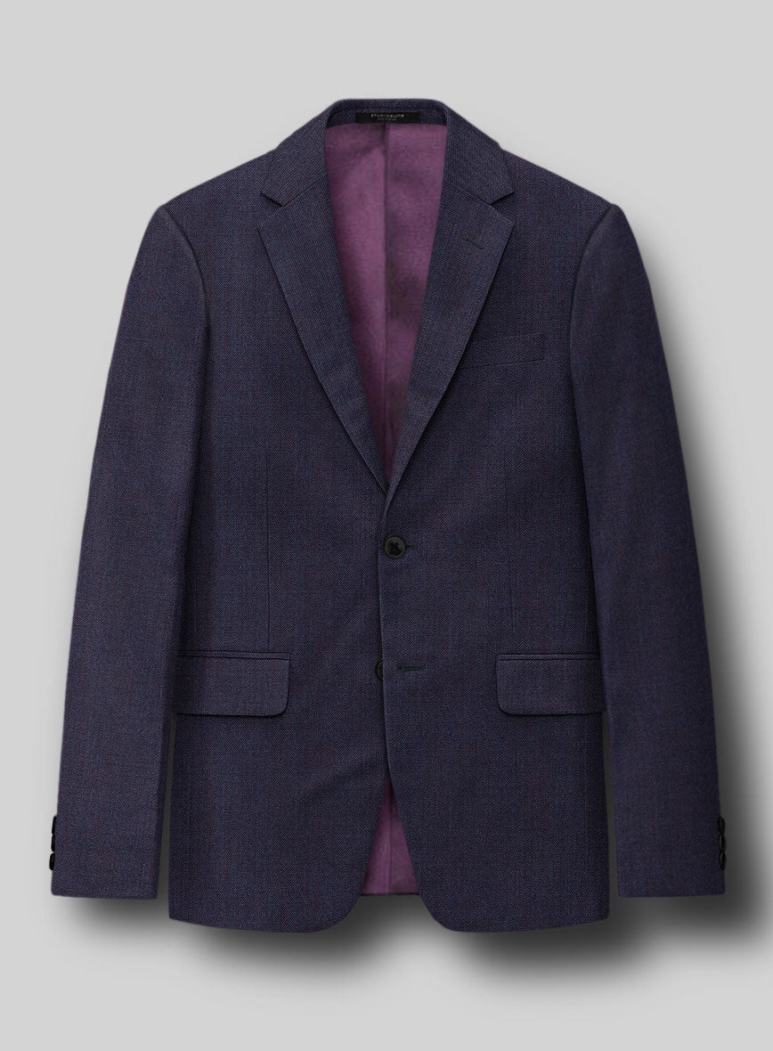 Napolean Eggplant Wool Suit - StudioSuits