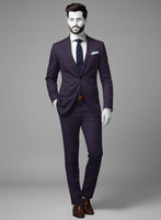 Napolean Eggplant Wool Suit - StudioSuits