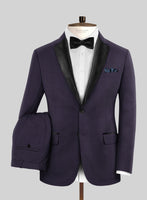 Napolean Eggplant Wool Tuxedo Suit - StudioSuits