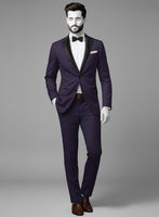 Napolean Eggplant Wool Tuxedo Suit - StudioSuits