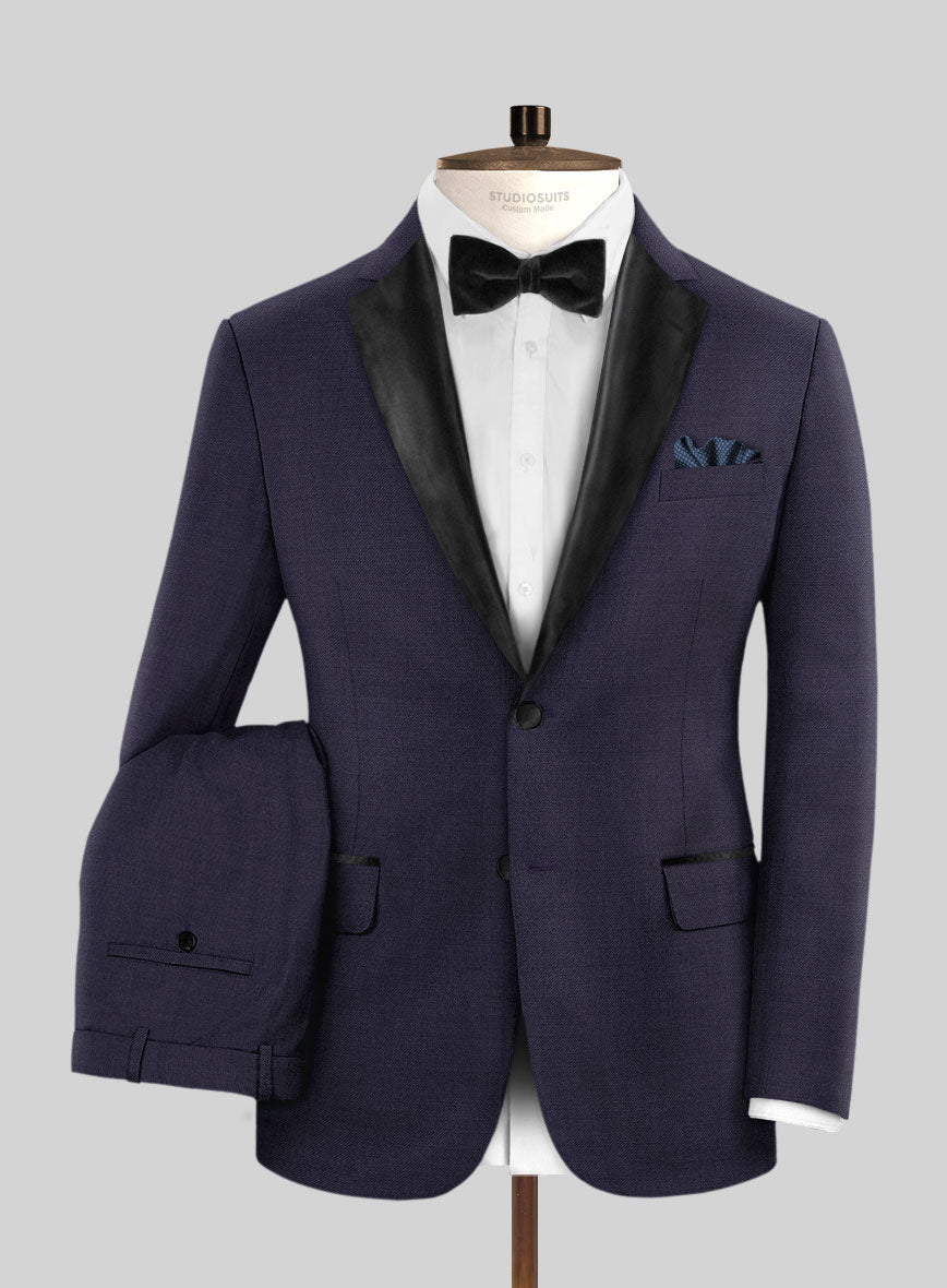 Napolean Eggplant Wool Tuxedo Suit