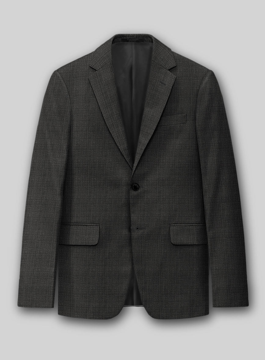 Napolean Esso Tartan Charcoal Wool Jacket