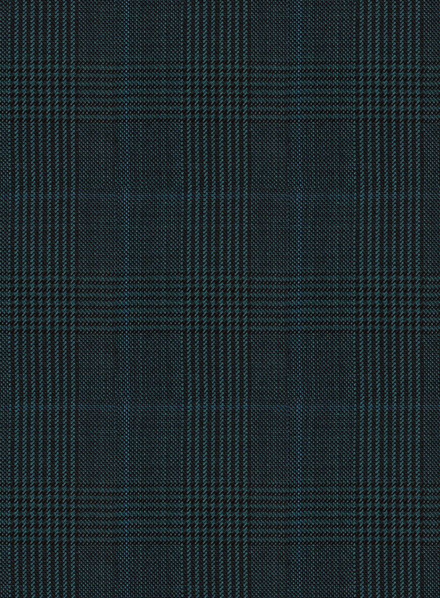 Napolean Esso Tartan Teal Bule Wool Pants