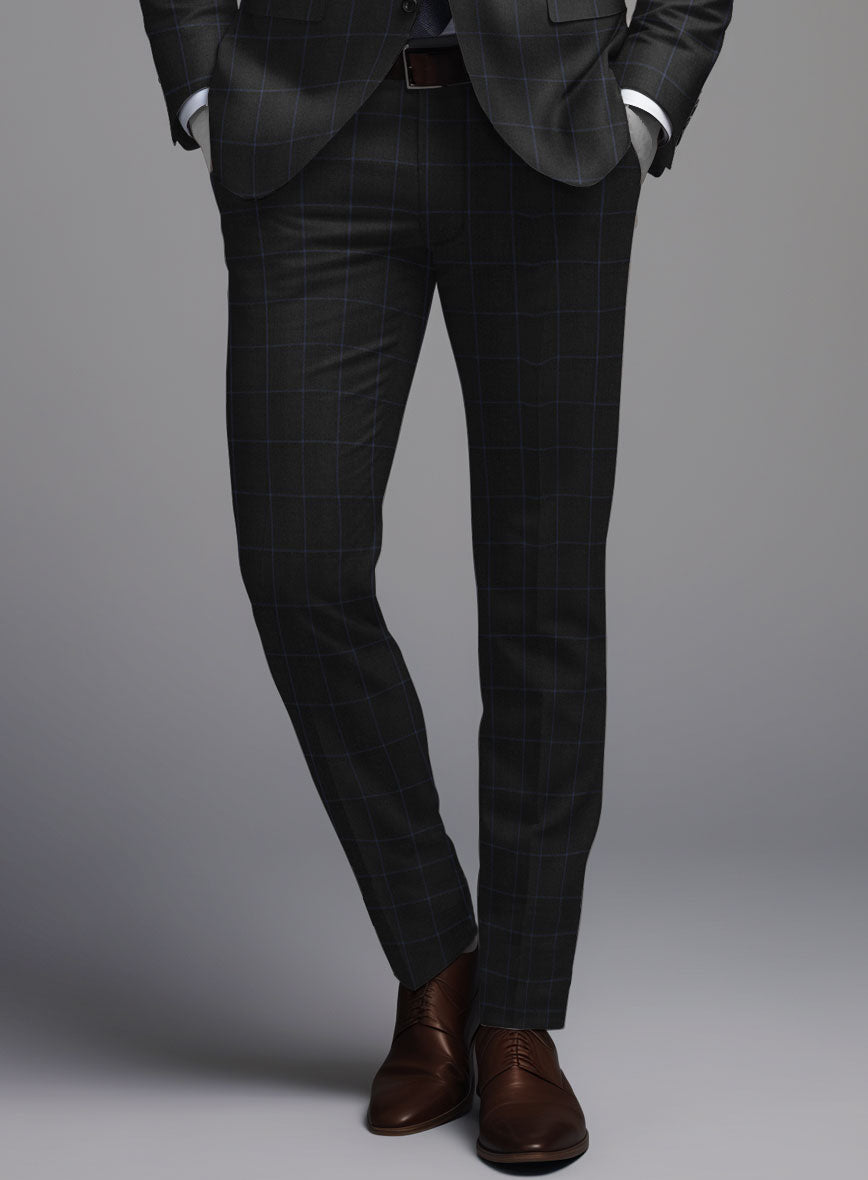 Napolean Fissa Black Wool Suit - StudioSuits